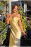 Strapless Backless Silk Dress