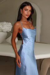 Backless Satin Sexy Slip Formal Dress