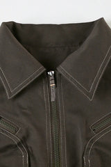 Vintage Pockets Bomber Jacket