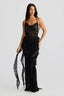 Halter V-Neck Lace Backless Bodycon Maxi Lace Dress