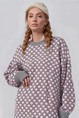 Strawberry Jacquard Knit Sweater