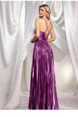 Sleeveless Backless Halter Sexy Slit Formal Dress