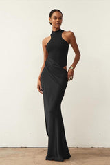 Cutout Sleeveless Slim Fit Maxi Dress