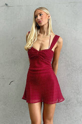 Chiffon Low Back Slip Dress