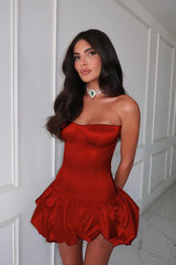 Sexy Chic Ruched Strapless A line Cocktail Dress