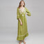 Floral Flare Sleeve Boho Dress Green / S