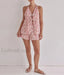 Loose Print Tank Shorts Two Piece Set Red / S