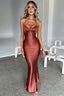 Malika Elegant Maxi Dress S / Rust
