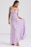 Serena Retro Purple Charming Printed Maxi Dress XS / Purple