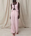 Sexy Pink Cotton Tank Wide Two Piece Set Pink / S