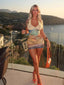 Tie Dye Knit Backless Mini Dress Color / S