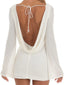 Sparkle Sequined Backless Ruched Mini Dress