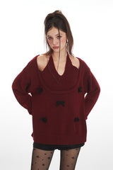 Bow Tie Halter U-Neck Knit Top