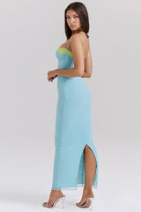 Surplice Lace Trim Slip Dress