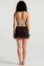 Lace Panel Deep V Cami Top