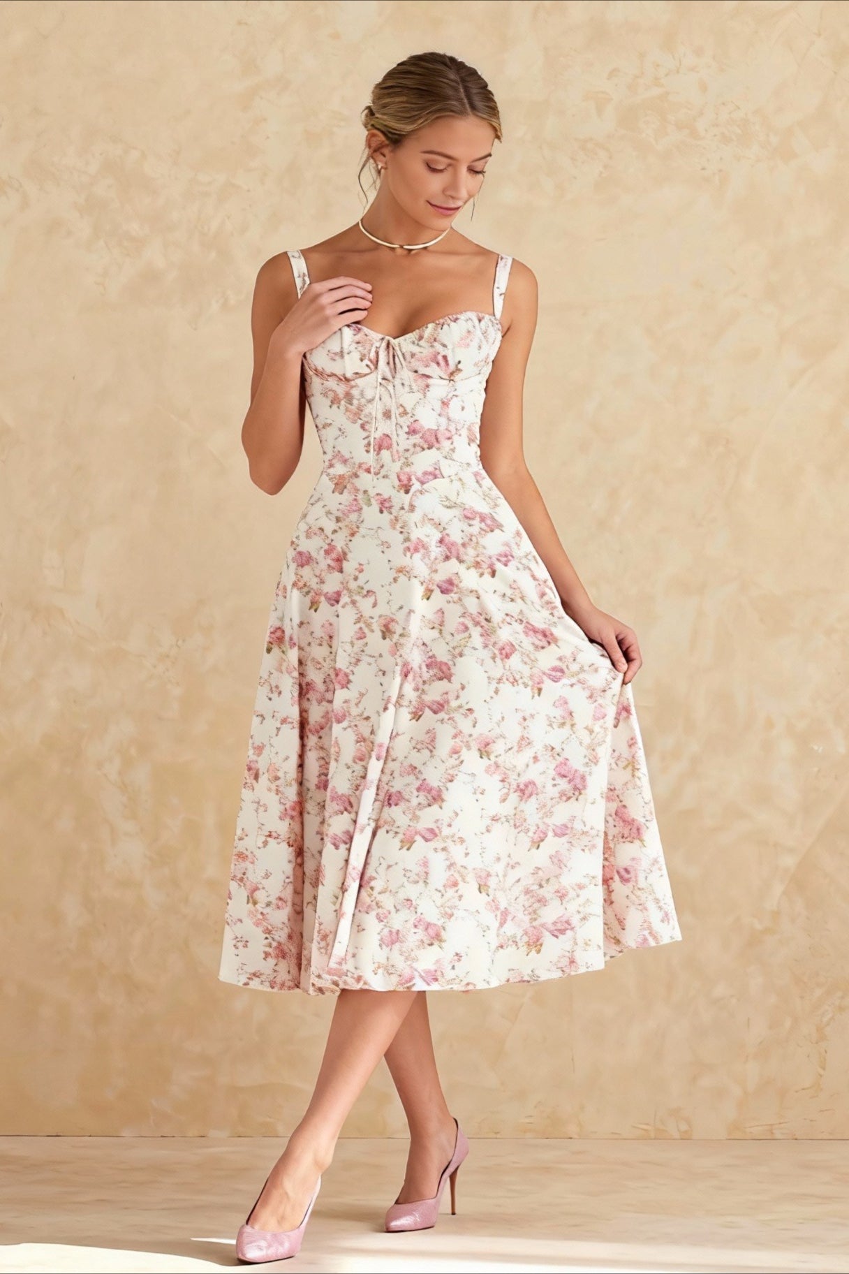 Romantic Floral Dress Secondary image