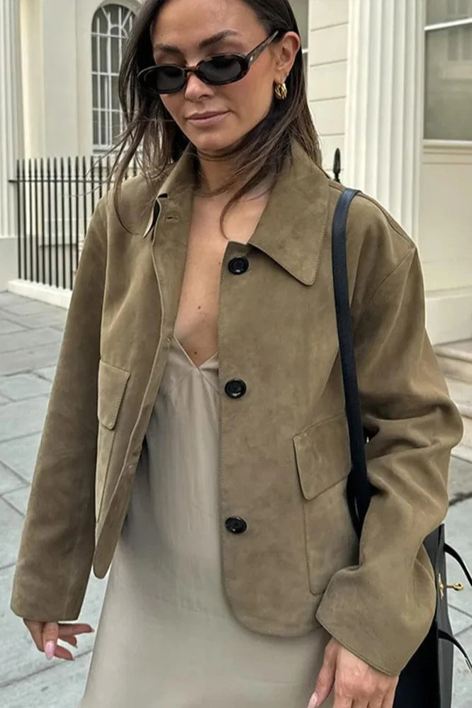 Suede Single Breasted Jacket Main image