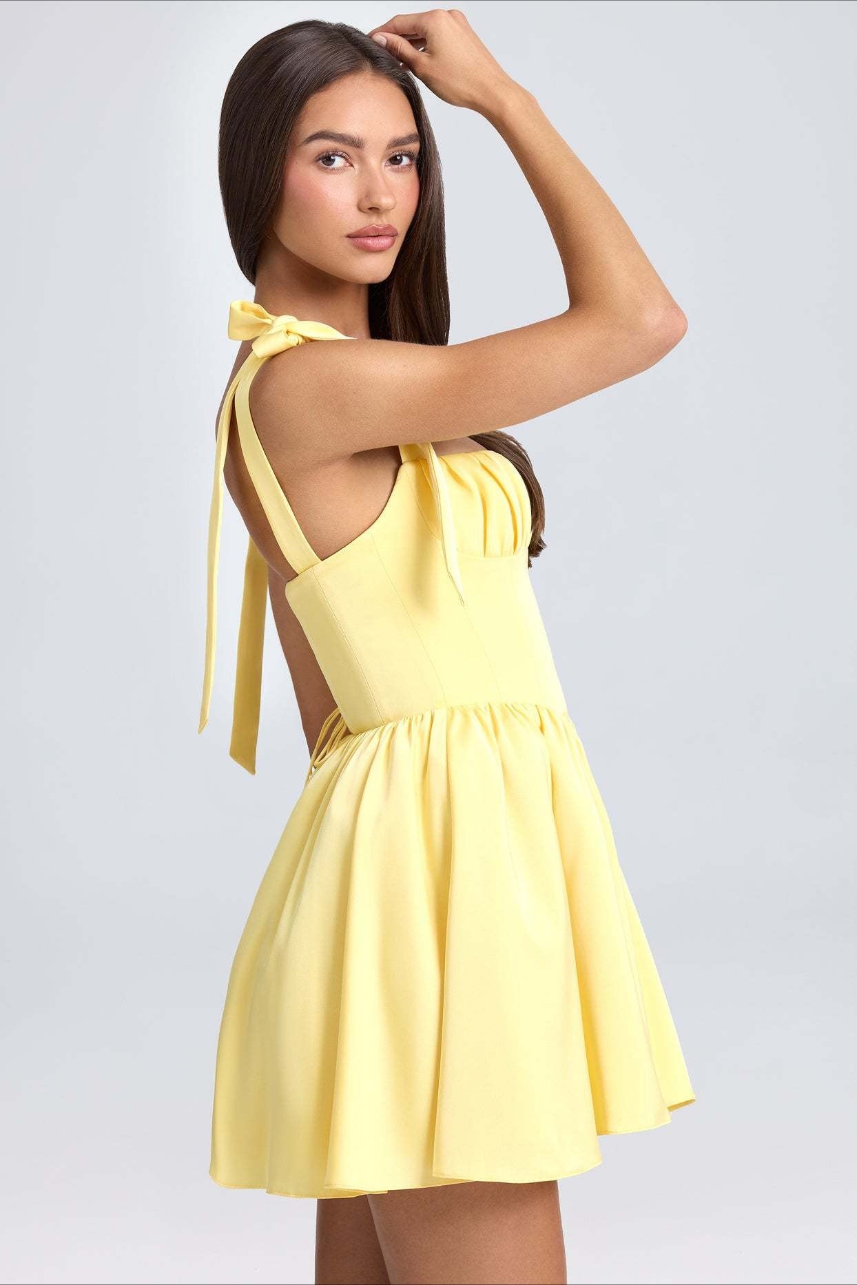 Square Neck Bow Tie Mini Dress Secondary image