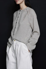 Relaxed Fit Striped Knit Top