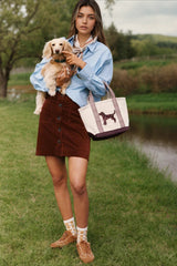 Corduroy Button Front Bodycon Mini Skirt