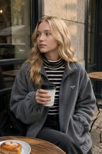 Letter Print Zip-up Jacket