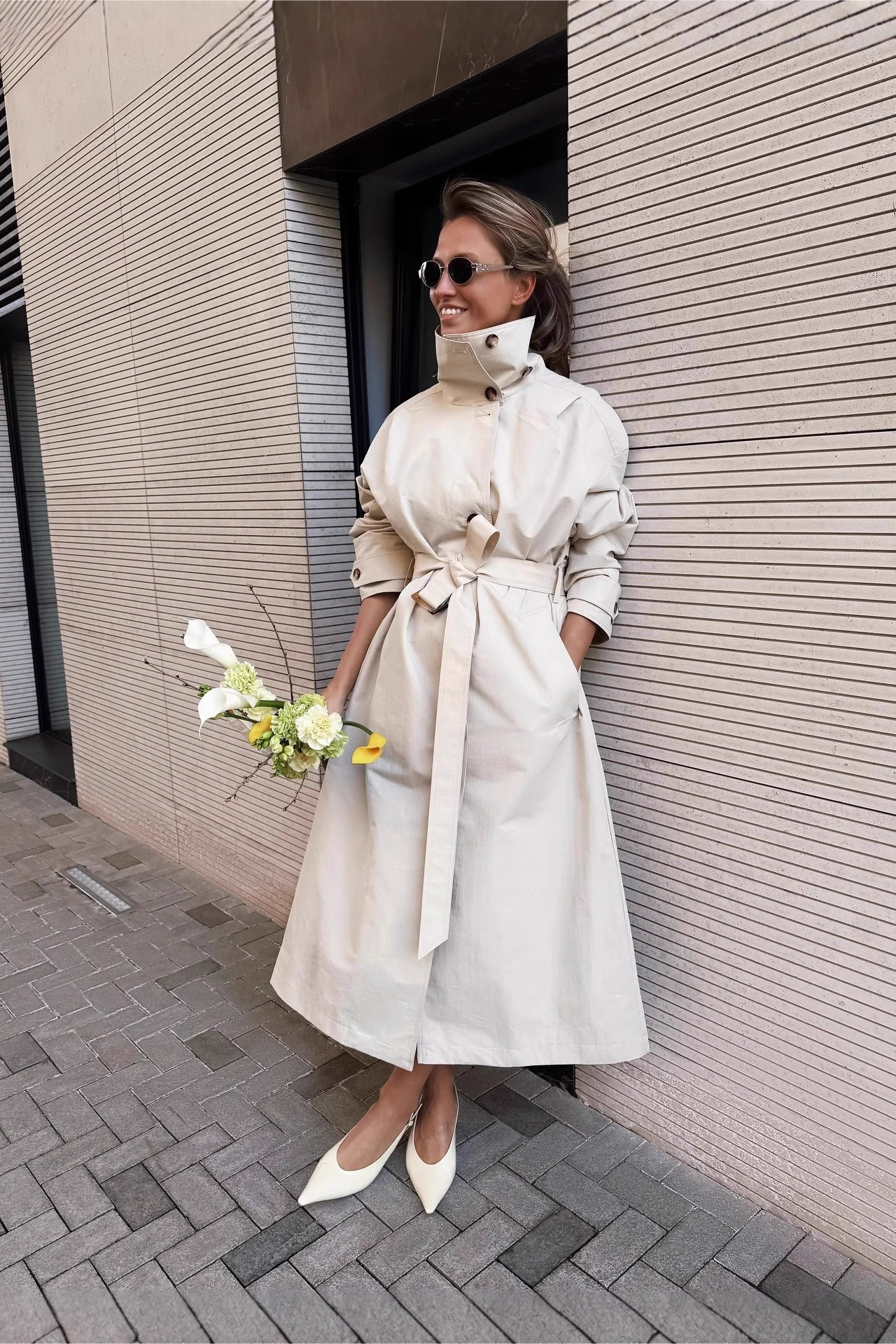 Relaxed Silhouette Stand Collar Petite Chic Overcoat Secondary image