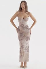 Elegant Strapless Ruched Floral Dress