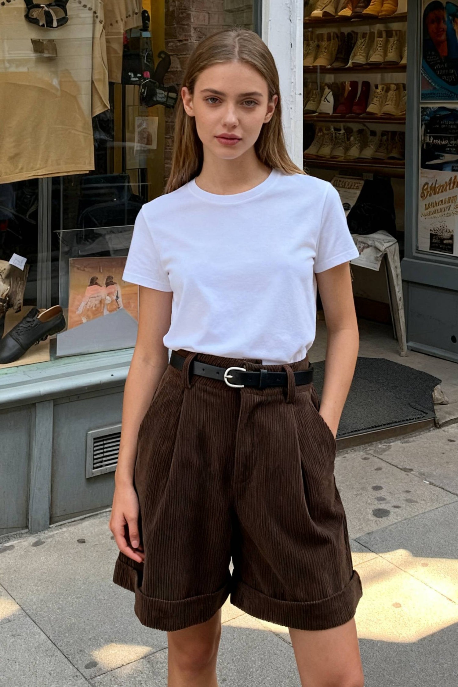 Dark Academia High Waist Shorts Main image