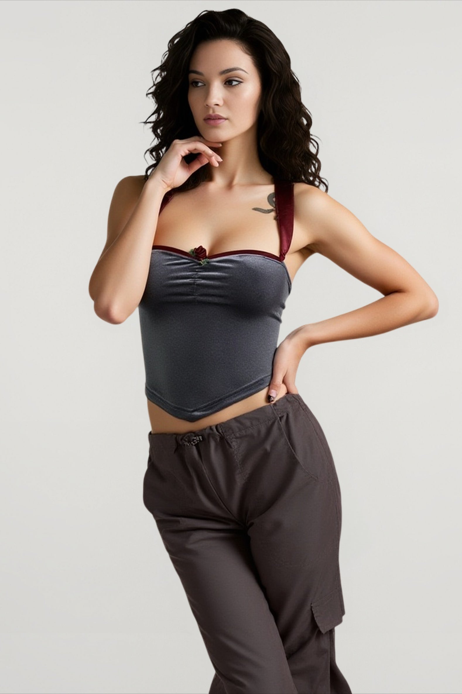 Tie Strapless Open Back Cami Top Secondary image