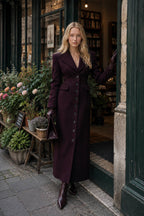 Notched Collar Single Breasted Slim Overcoat
