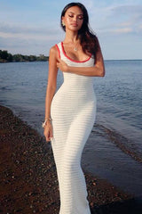 Sultry Sheer Knit Slip Dress