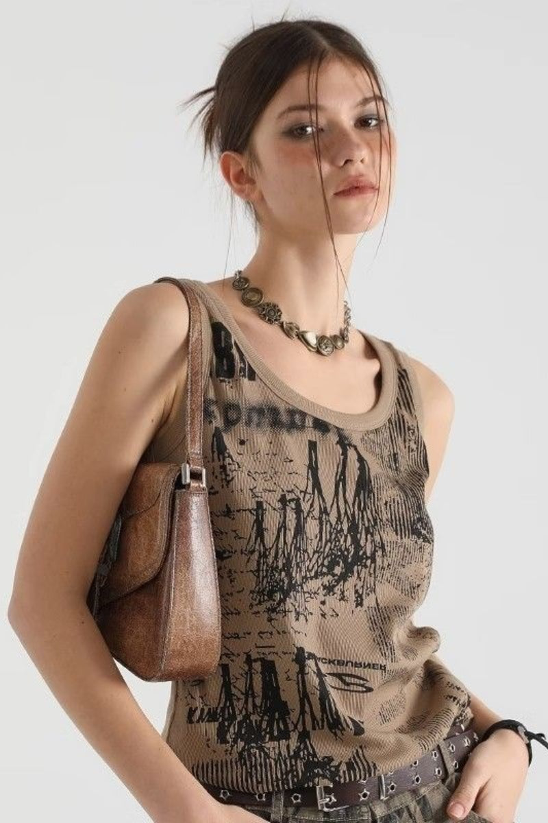 Sweet Edgy Print Tank Top Secondary image