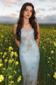 Vacation Printed Retro Hippie Slip Dress
