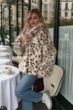 Faux Fur Leopard Pattern Coat