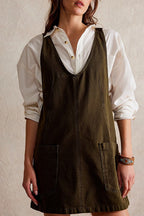 Mini Suspender Denim Dress