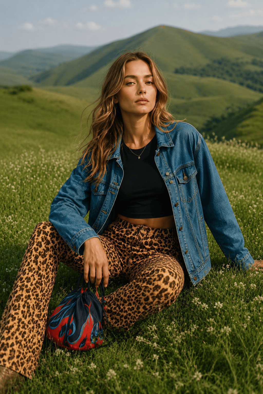 Leopard Print Flare Pant