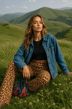 Leopard Print Flare Pant