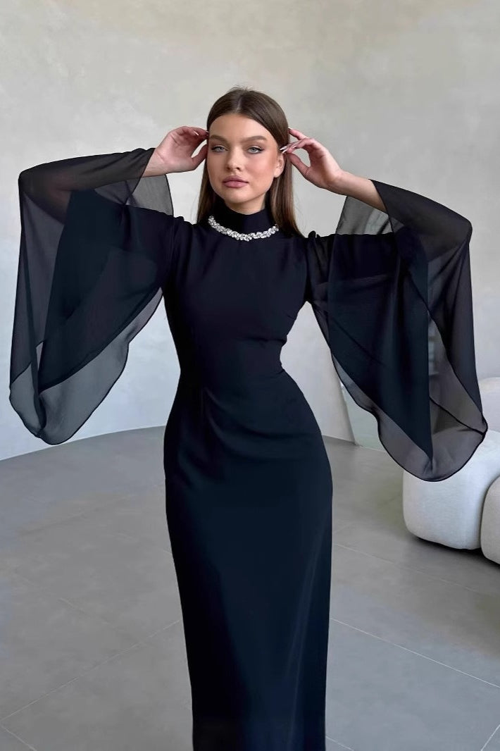 Mesh Panel Pearl Prom Dress Main image