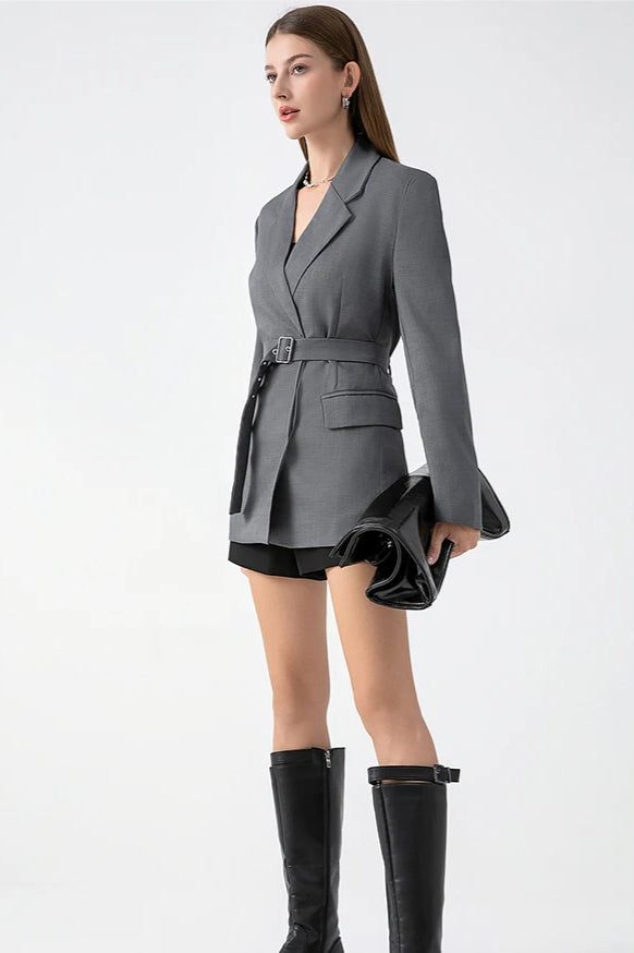 Belted Oversized Casual Blazer Secondary image