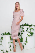 Off Shoulder Lace Bodycon Boho Dress