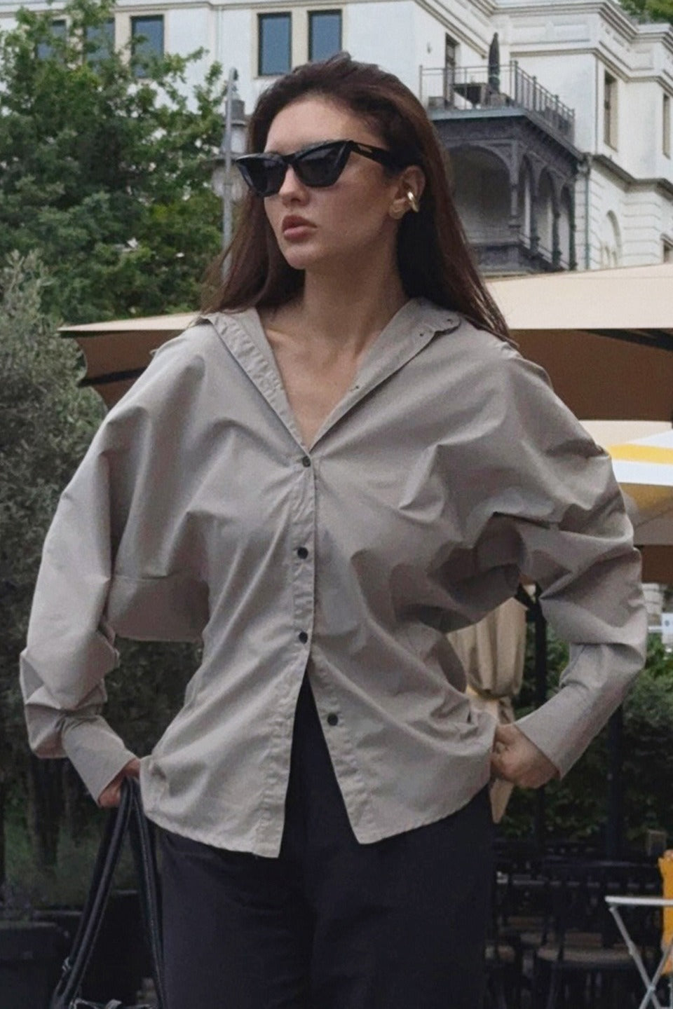 Chic Belted Button Down Blouse Secondary image