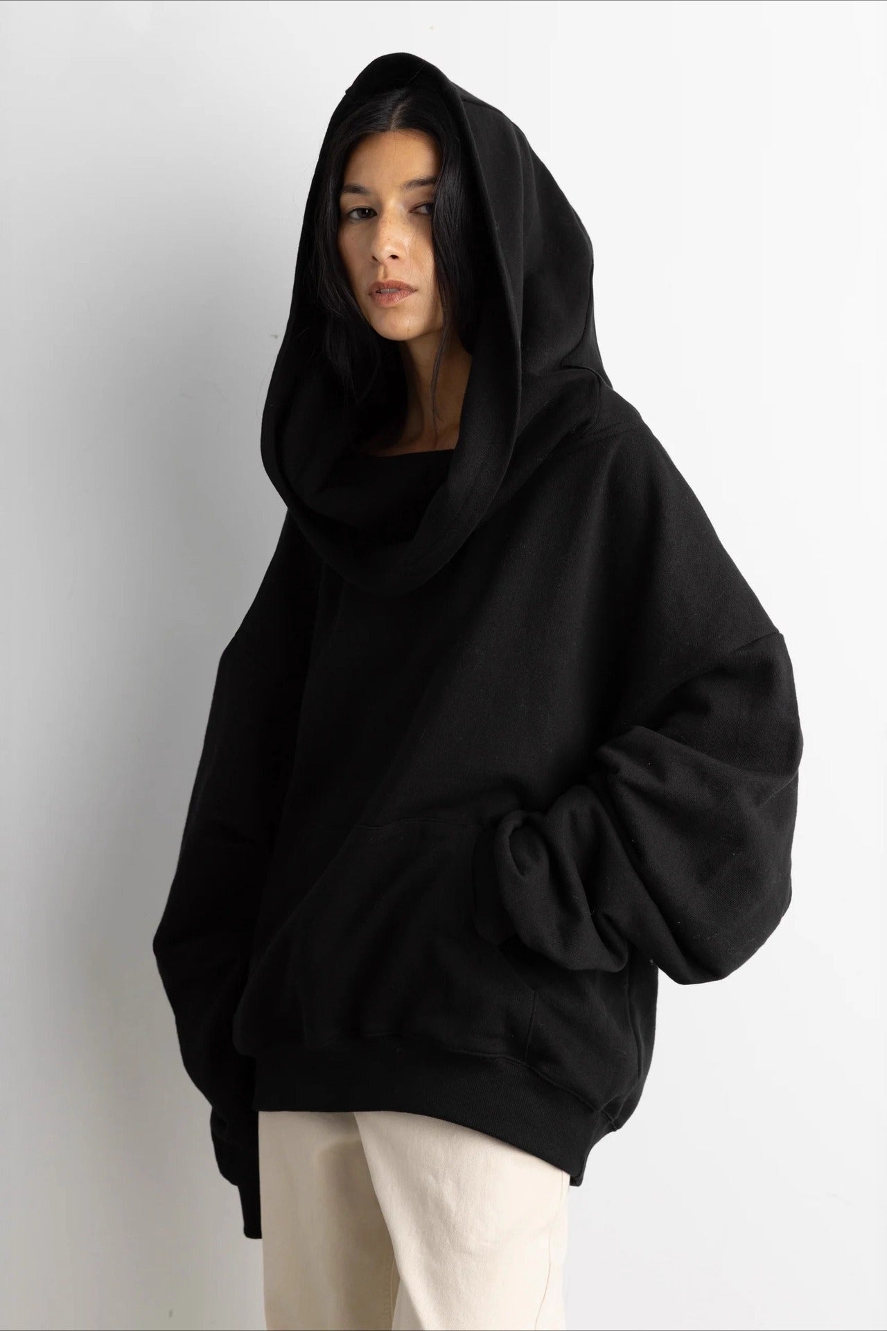Off Shoulder Spring Print Hoodie Main image