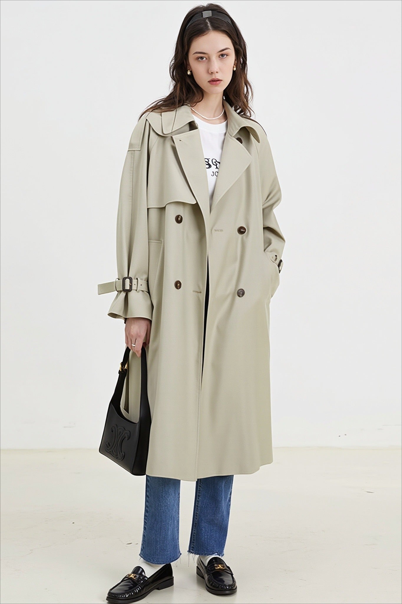 Storm Flap Raglan Sleeve Double Breasted Coat Secondary image