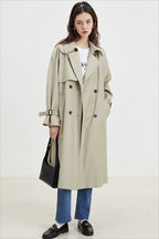Storm Flap Raglan Sleeve Double Breasted Coat