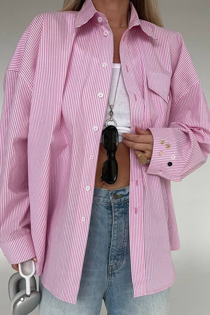 Back Stripe Button Detail Blouse Secondary image