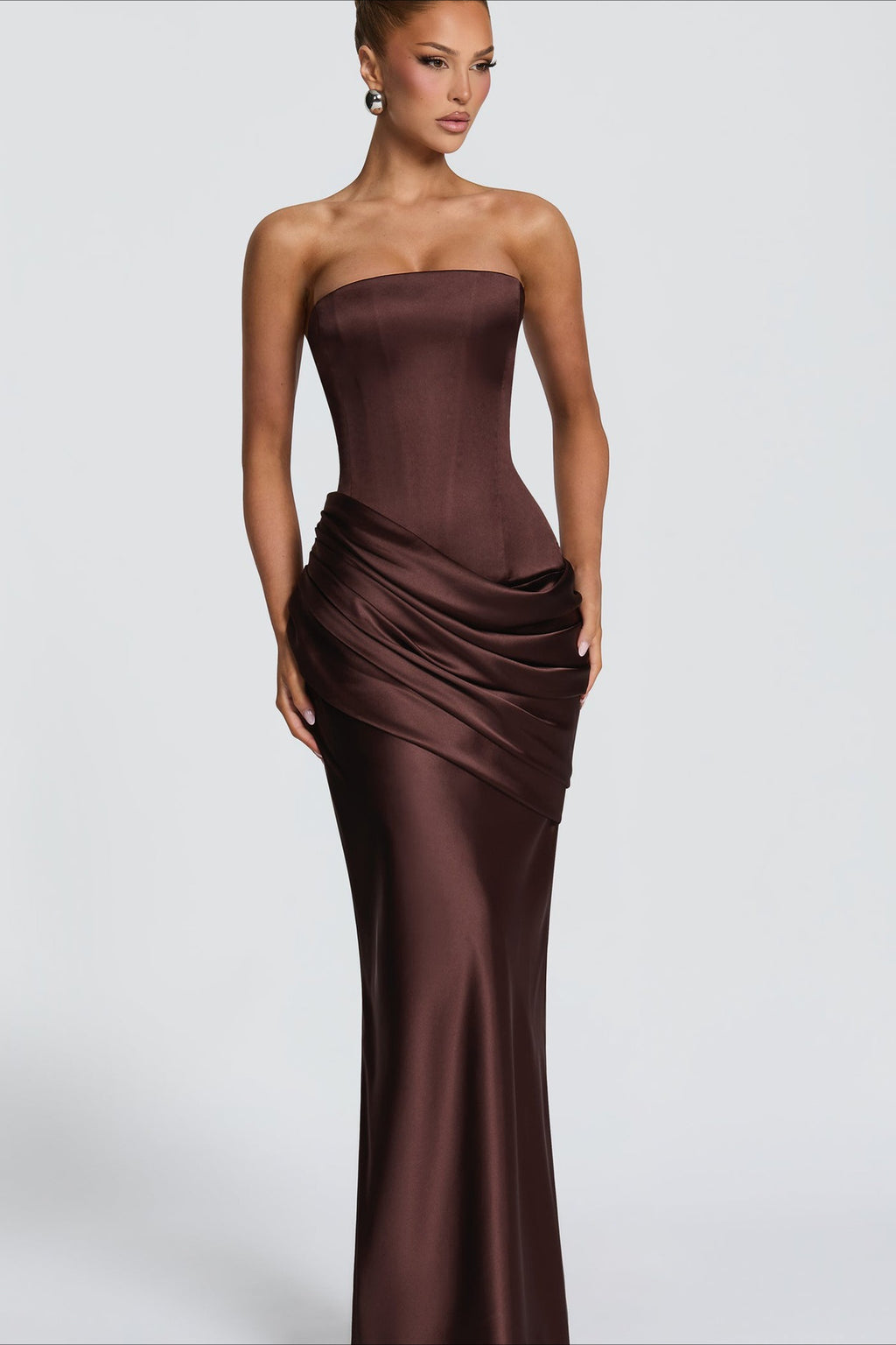 Corset Draped Off Shoulder Mermaid Party Dress