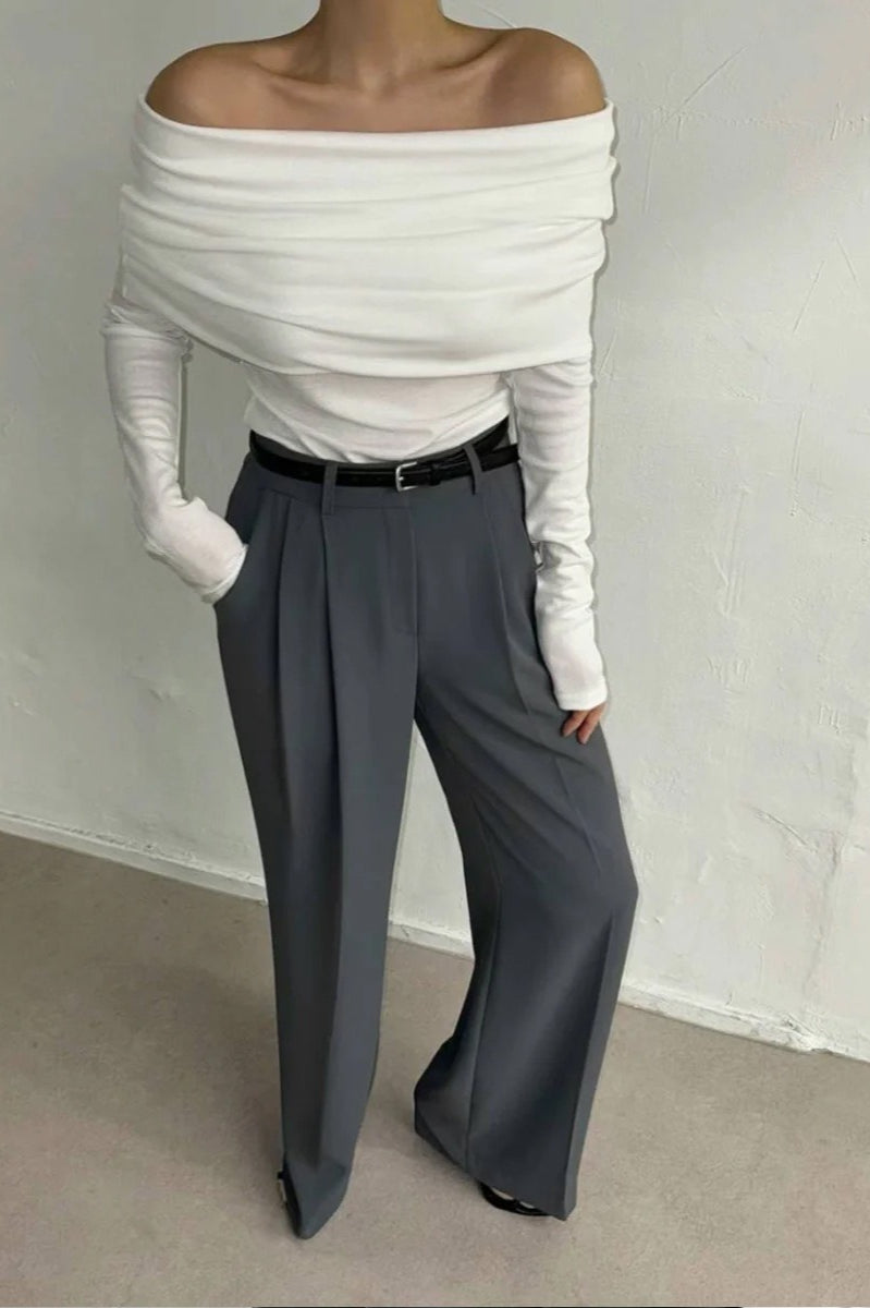 Off Shoulder Slim Knit Sweater Secondary image