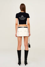 Cropped Fitted Crewneck T-Shirt