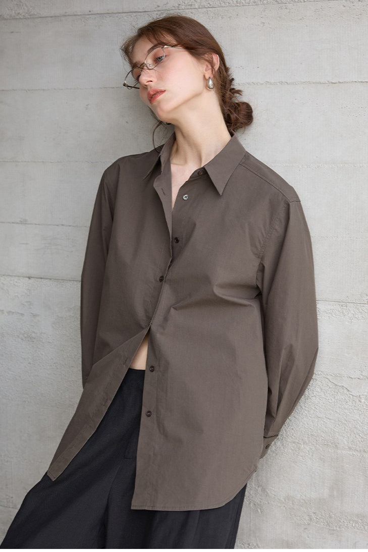 High Density Cotton Collared Blouse Secondary image