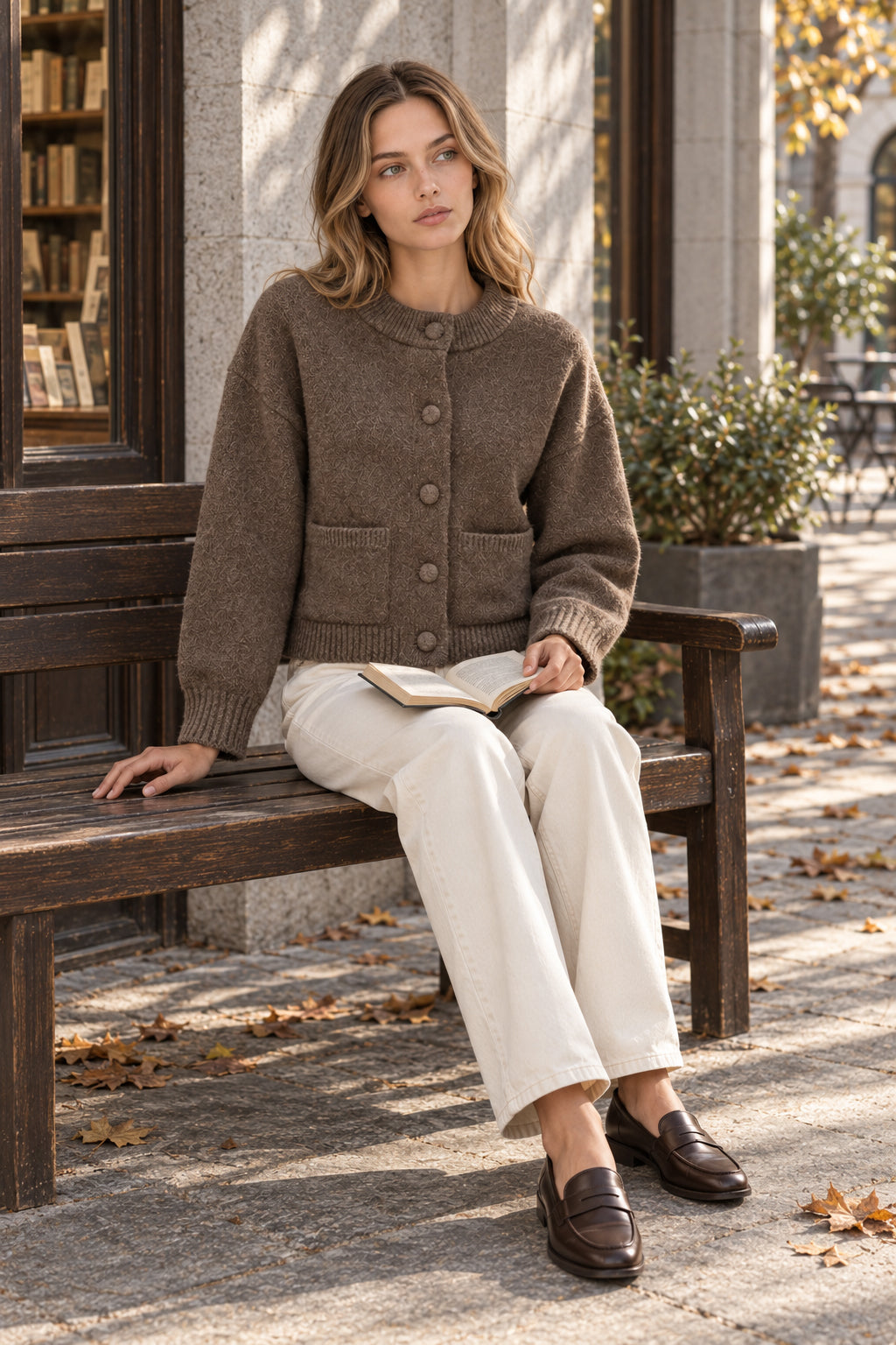 Fashionable Knit Cardigan Sweater Main image